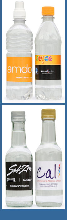 Label Artwork, labelled bottled water, custom design water, customised water
